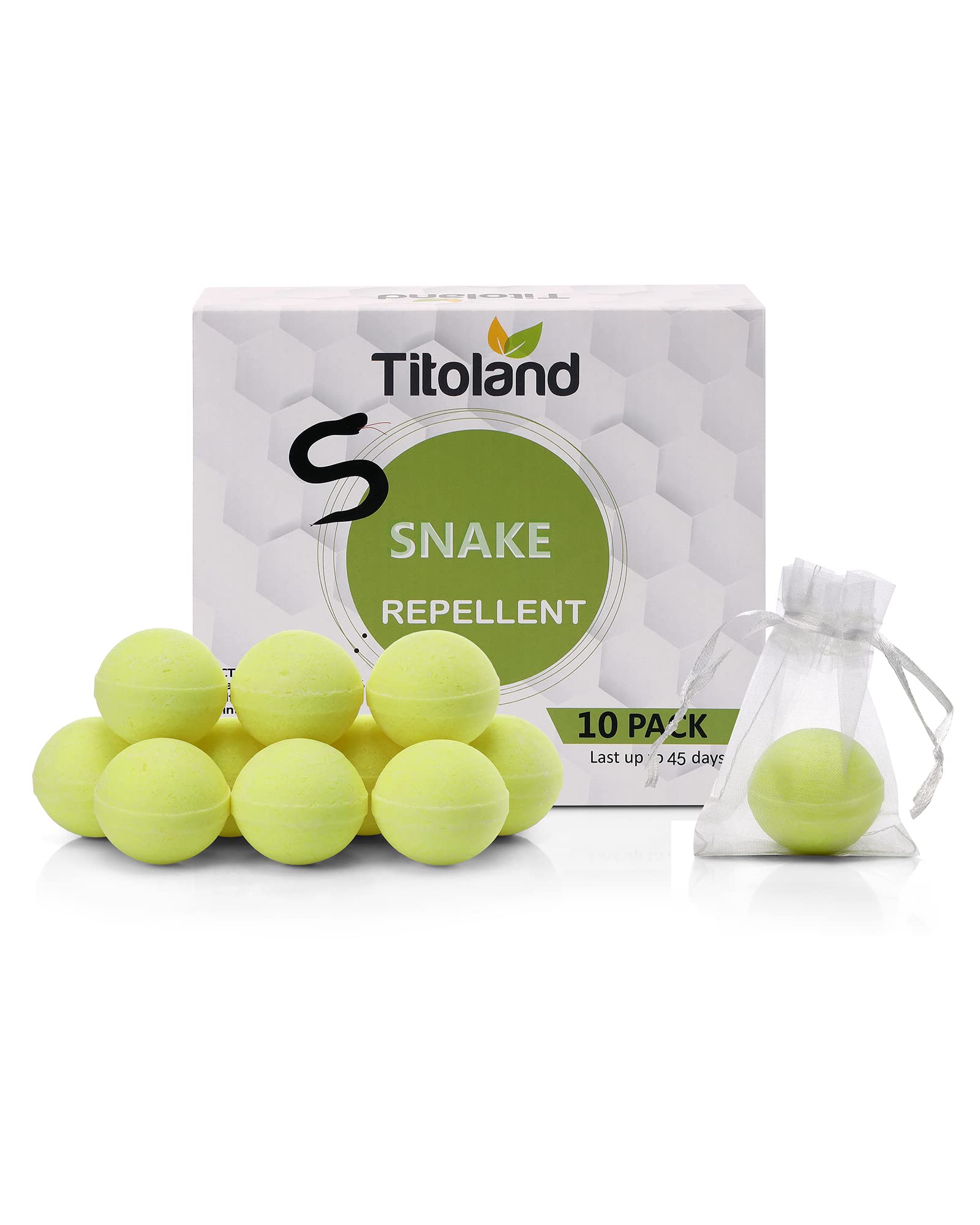 Titoland Dog-safe Snake Repellent for Yard Powerful, 10 Pack Moth Balls