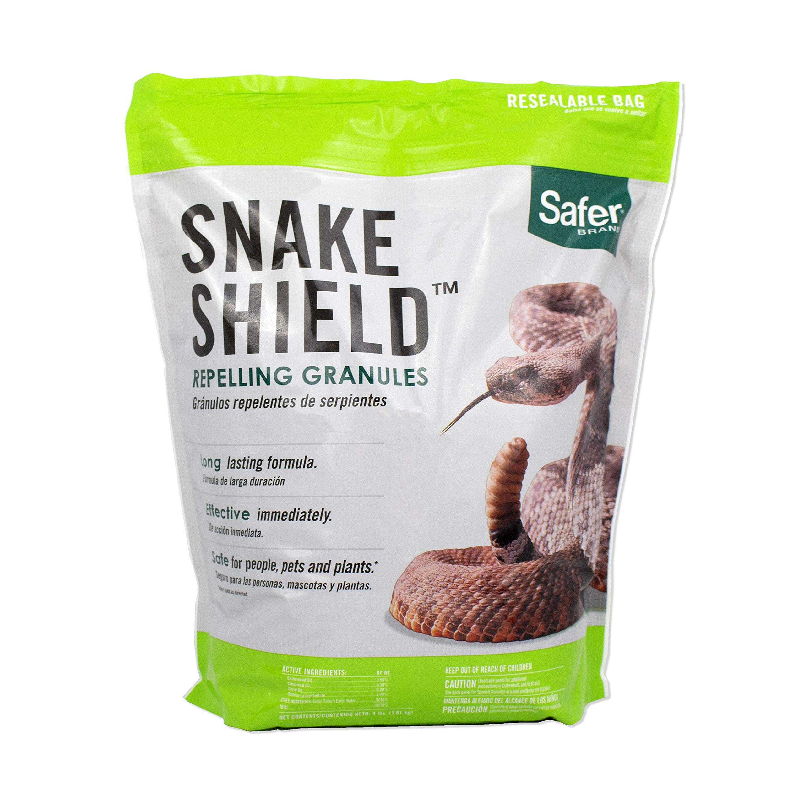 Safer Brand Snake Shield Granular Repellent - Outdoor Snake Repelling Granules 4LB