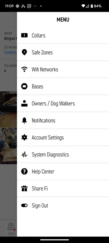 Fi App - configuration settings