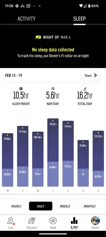 Fi App - sleep tracking